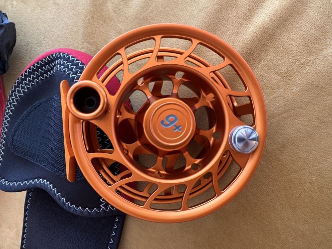 Hatch Iconic 9 Plus Fly Reel- campfire orange